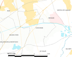 Map commune FR insee code 30083